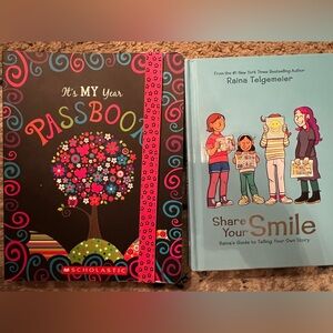 😃NEW😃Scholastic Colorful Passbook with Floral Design and Share Your Smile book